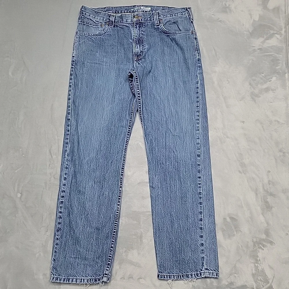 Carhartt Jeans Mens 36x32 Blue Relaxed Fit Workwear‎ Denim Pants BD5119-M Work